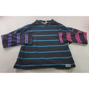 ​Ragged Jeans Multi-Color Striped Rainbow Long Sleeve Shirt Oversized Size L